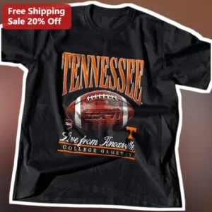 Tennessee Live From Knoxville College Gameday Tee Vintage UT Vols Football Shirt available at our Los Angeles warehouse