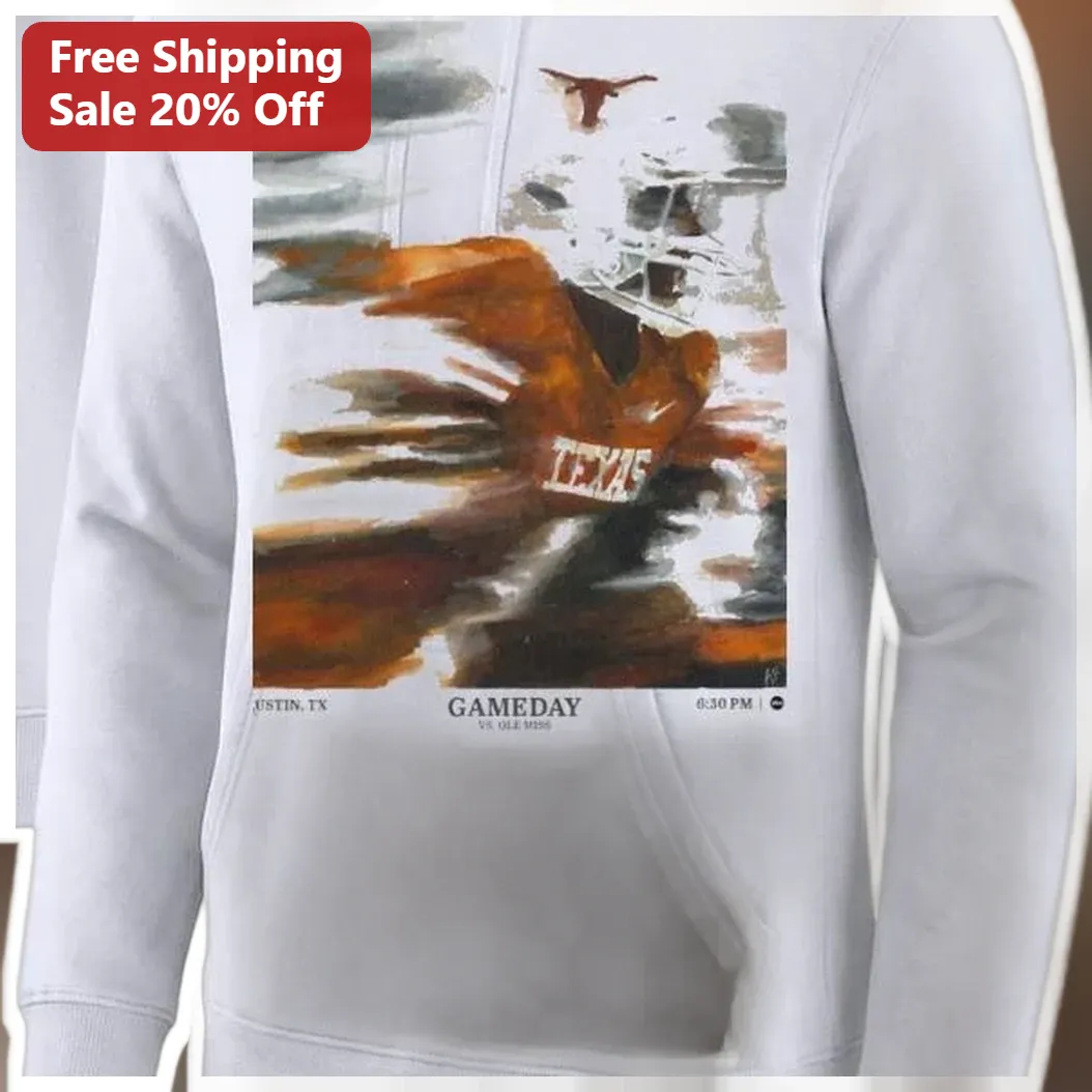 Texas Gameday Quarter-Zip Pullover UT Longhorns Fan Gear College Football Sweatshirt available at our Los Angeles warehouse