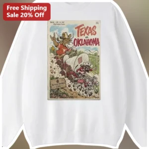 Texas vs Oklahoma Red River Rivalry Sweatshirt Vintage College Football Game Day Gift available at our Los Angeles warehouse