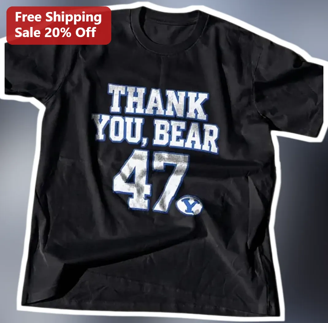 Thank You Bear Tee Vintage Distressed Graphic Shirt for BYU — Los Angeles Thank You Bear Tee Vintage Distressed Graphic Shirt for BYU Fans and College Alumni available at our Los Angeles warehouse