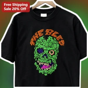 THE BEET Tee Melting Zombie Skull Graphic T-Shirt Horror Punk Acid Style Unisex Gift available at our Los Angeles warehouse