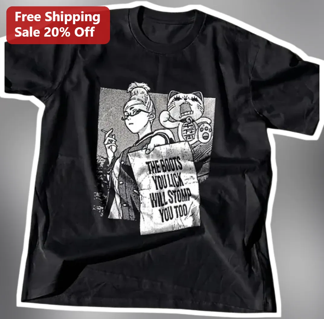 The Boots You Lick Will Stomp You Too Tee Retro Feminist Gra — Los Angeles The Boots You Lick Will Stomp You Too Tee Retro Feminist Graphic T-Shirt available at our Los Angeles warehouse