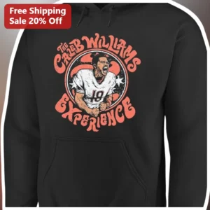 The Caleb Williams Experience Hoodie Vintage Distressed NFL QB Fan Gear available at our Los Angeles warehouse