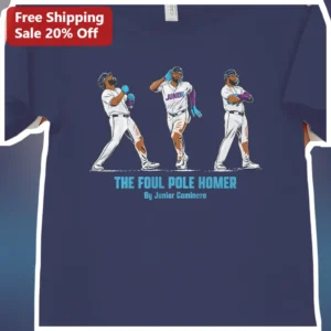 The Foul Pole Homer Junior Caminero Baseball Tee available at our Los Angeles warehouse