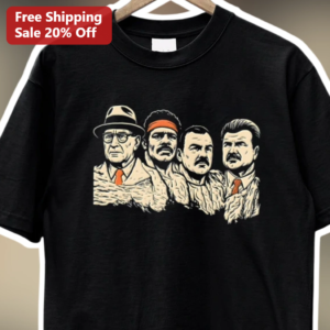 The Godfather Tee Vintage Woodcut Cast Graphic Shirt for Movie Fans available at our Los Angeles warehouse