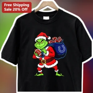 The Grinch Tee Indianapolis Colts Christmas Football Fan Gift available at our Los Angeles warehouse