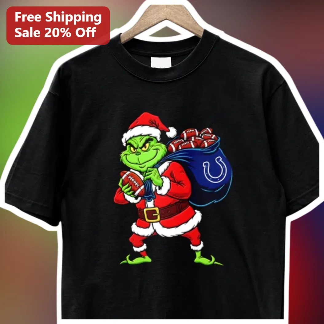 The Grinch Tee Indianapolis Colts Christmas Football Fan Gif — Los Angeles The Grinch Tee Indianapolis Colts Christmas Football Fan Gift available at our Los Angeles warehouse