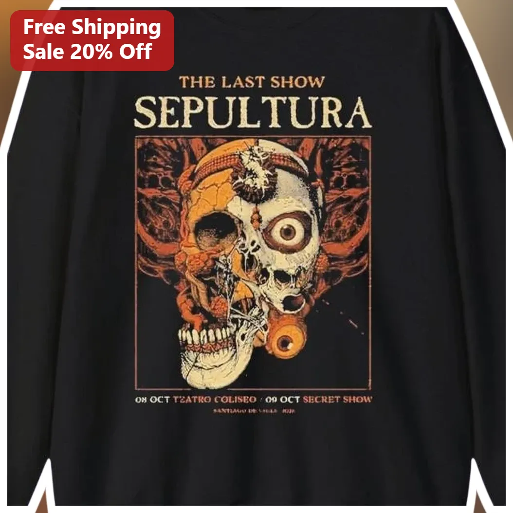 The Last Show Sepultura Long Sleeve Tee Farewell Tour Merch — Los Angeles The Last Show Sepultura Long Sleeve Tee Farewell Tour Merch available at our Los Angeles warehouse