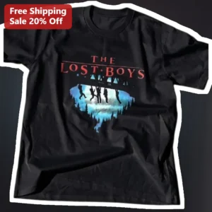 The Lost Boys Tee Vintage 80s Horror Movie Graphic T-Shirt for Men Women available at our Los Angeles warehouse