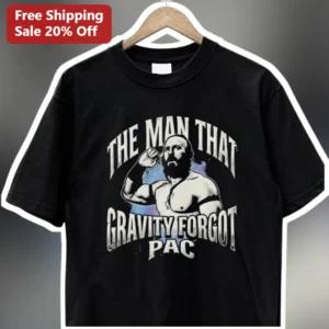 The Man That Gravity Forgot Paul Heyman Vintage Distressed Wrestling Tee available at our Los Angeles warehouse