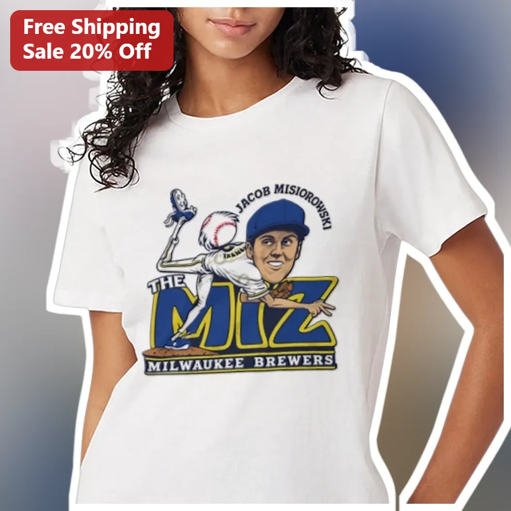 The Miz Milwaukee Brewers Jacob Misiorowski Pitcher Graphic — Los Angeles The Miz Milwaukee Brewers Jacob Misiorowski Pitcher Graphic Tee available at our Los Angeles warehouse