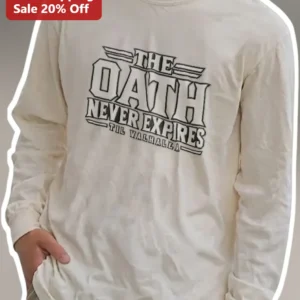 The Oath Never Expires Til Valhalla Long Sleeve Tee Veteran Military Brotherhood Gift available at our Los Angeles warehouse