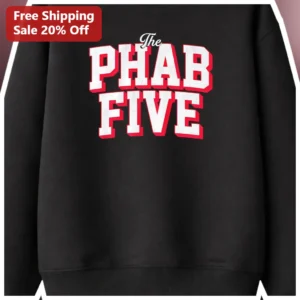 The PHAB FIVE Michigan Basketball Tribute Sweatshirt Retro Vintage Crewneck available at our Los Angeles warehouse