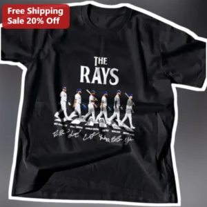 THE RAYS Abbey Road Parody Tampa Bay Rays Graphic Tee Baseball Fan Gift available at our Los Angeles warehouse