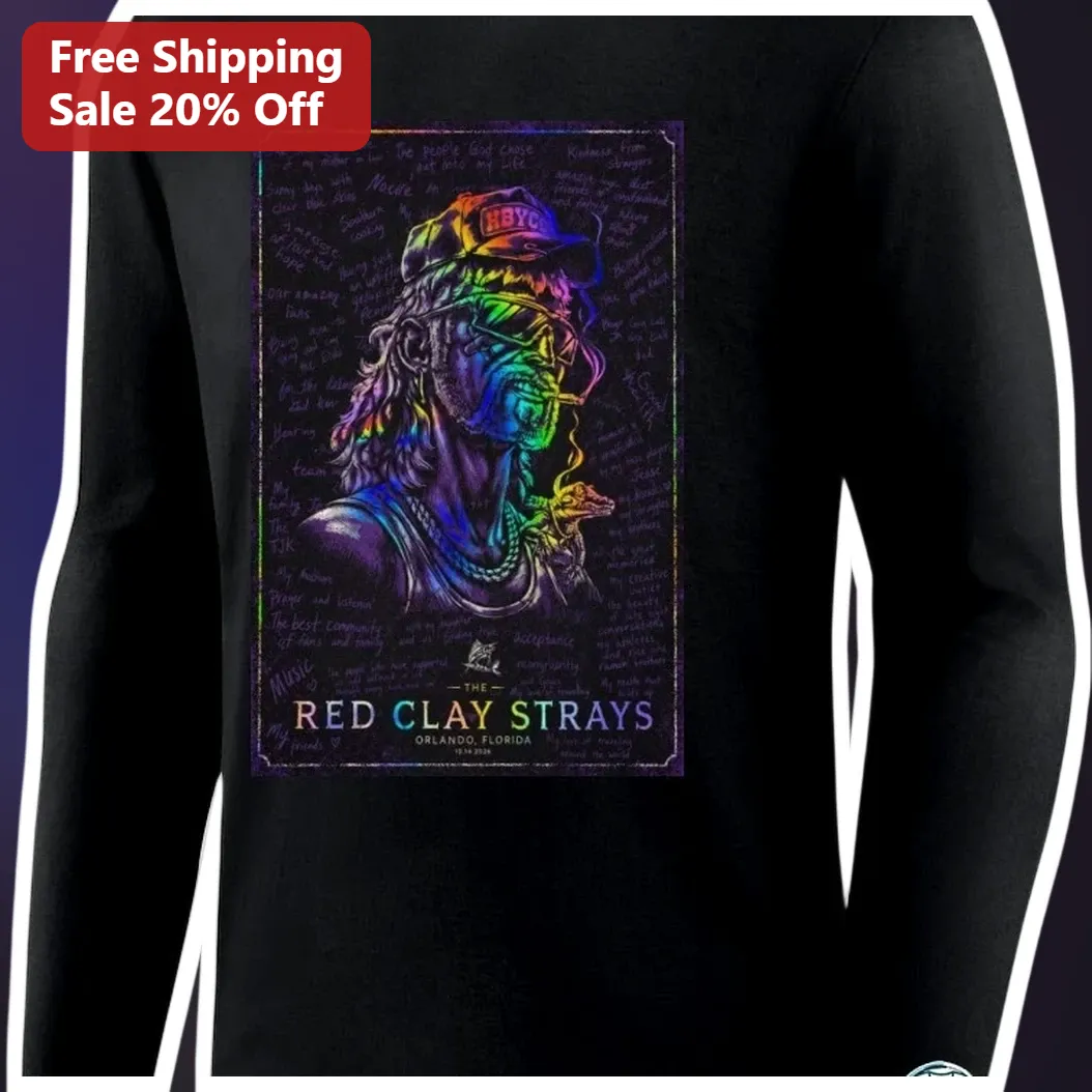 The Red Clay Strays Orlando Florida Long Sleeve Shirt Countr — Los Angeles The Red Clay Strays Orlando Florida Long Sleeve Shirt Country Rock Band Merch Gift available at our Los Angeles warehouse