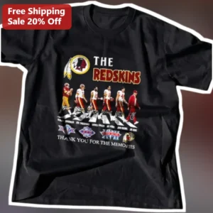 The Redskins Thank You For The Memories Tee Washington Football Vintage Abbey Road Parody Shirt available at our Los Angeles warehouse