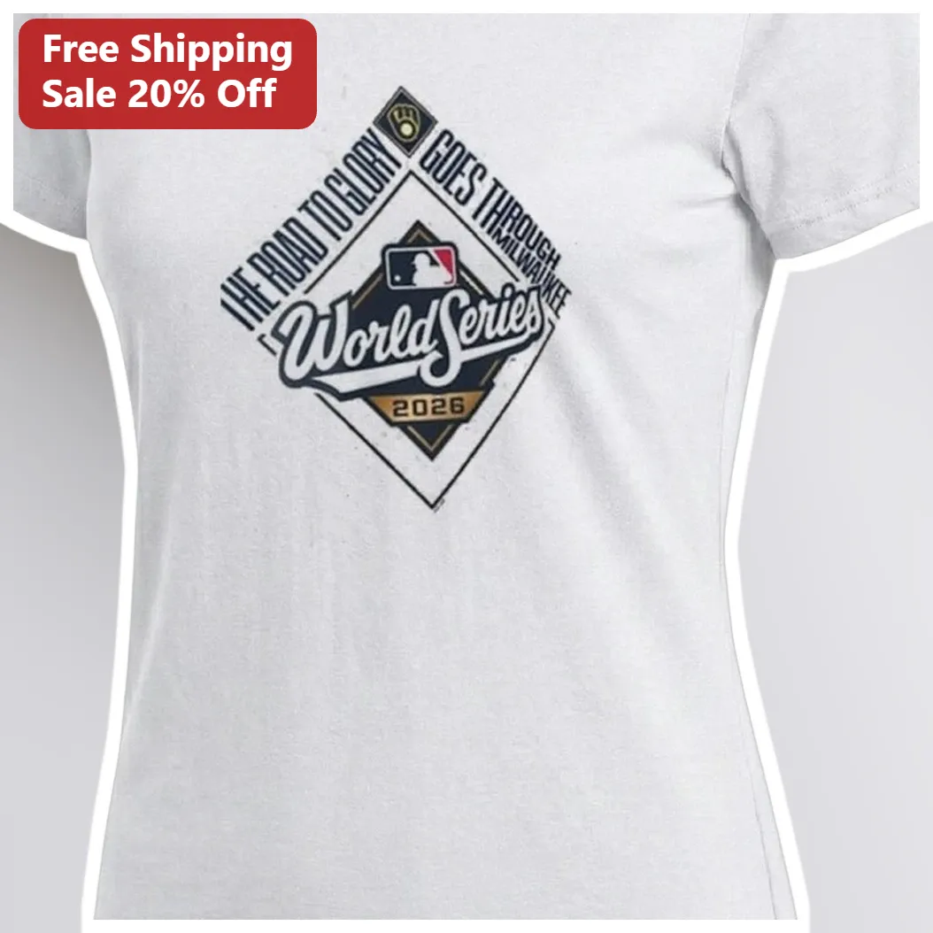 The Road to Glory Goes Through Milwaukee World Series 2026 B — Los Angeles The Road to Glory Goes Through Milwaukee World Series 2026 Baseball Tee available at our Los Angeles warehouse