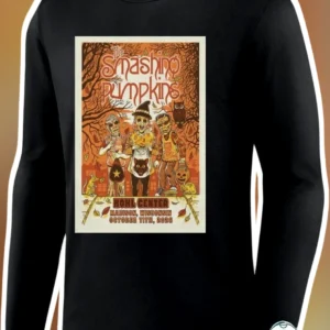 The Smashing Pumpkins Kohl Center Madison October 11th 2026 Vintage Halloween Tour Long Sleeve Tee available at our Los Angeles warehouse