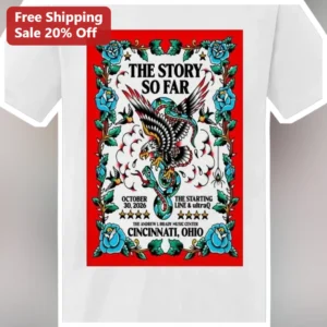 The Story So Far Tee Pop Punk Band Merch Eagle Snake Traditional Tattoo Style Shirt available at our Los Angeles warehouse