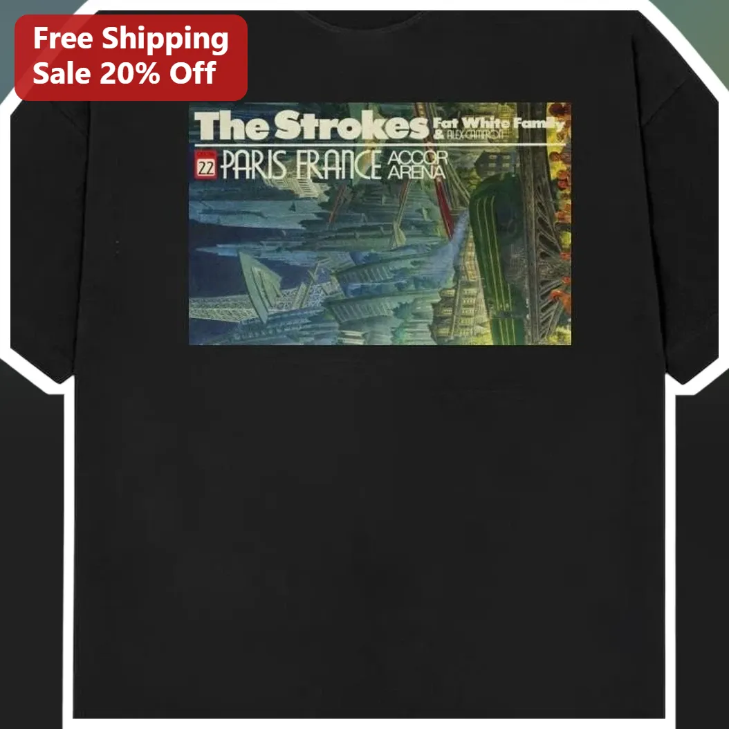 The Strokes Fat White Family Alex G Indie Rock Band Merch Long Sleeve Shirt Vintage Tour Poster Desi available at our Los Angeles warehouse