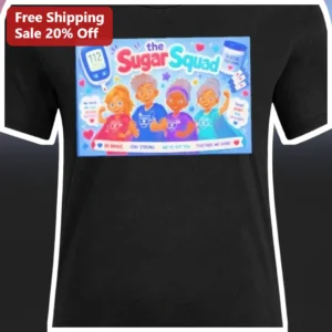 The Sugar Squad Be Brave Stay Strong Tee Type 1 Diabetes Support Gift available at our Los Angeles warehouse