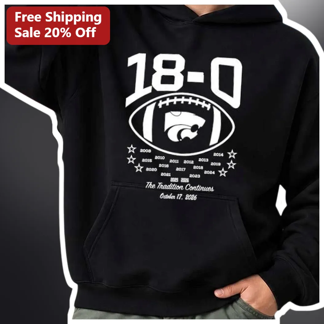 The Tradition Continues Kansas State Wildcats Football Hoodi — Los Angeles The Tradition Continues Kansas State Wildcats Football Hoodie available at our Los Angeles warehouse