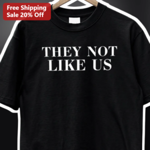 They Not Like Us Tee Horror Movie Graphic Shirt for Halloween available at our Los Angeles warehouse