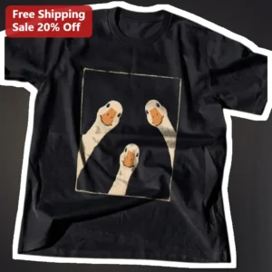 Three Ducks Graphic Tee Vintage Retro Funny Duck Shirt for Men Women Gift available at our Los Angeles warehouse