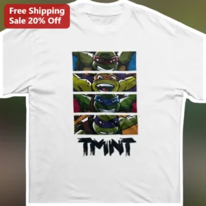 TMNT Teenage Mutant Ninja Turtles Retro Cartoon Graphic Tee for Men and Boys available at our Los Angeles warehouse