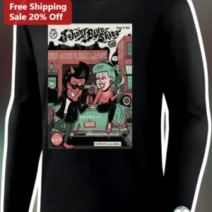 Tommy Blue and the Dark Side You're Still All Mine Long Sleeve Tee Comic Book Style Graphic Shirt available at our Los Angeles warehouse