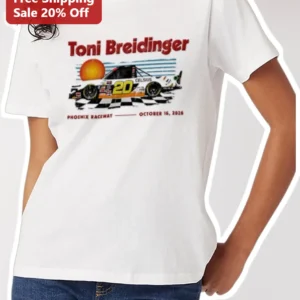 Toni Breidinger Retro NASCAR Racing Tee Vintage Stock Car Driver Gift Shirt available at our Los Angeles warehouse
