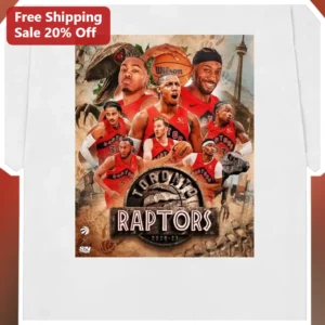 Toronto Raptors Long Sleeve Tee Vintage Scottie Barnes Retro Collage Graphic NBA Fan Apparel available at our Los Angeles warehouse