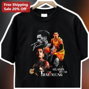 Trae Young Atlanta Hawks Signature Graphic Tee NBA Fan Gift available at our Los Angeles warehouse