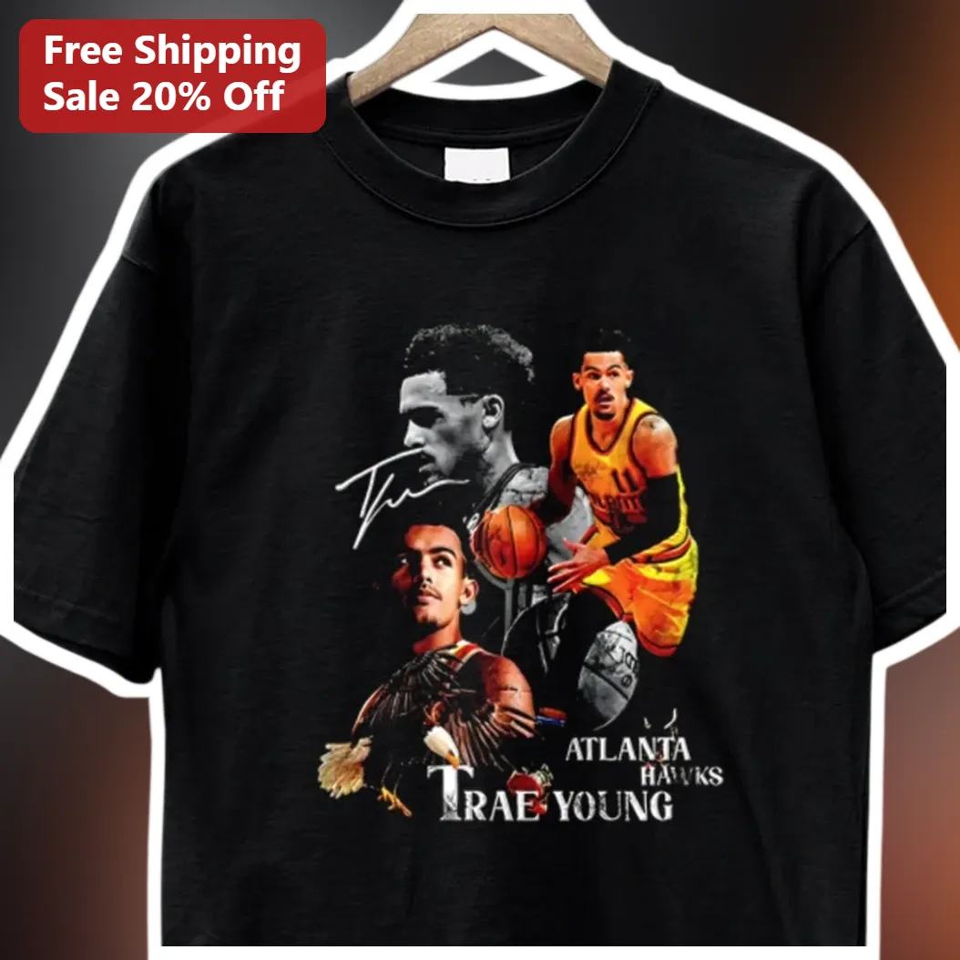 Trae Young Atlanta Hawks Signature Graphic Tee NBA Fan Gift available at our Los Angeles warehouse