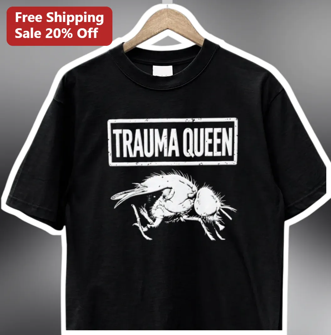 Trauma Queen Graphic Tee Edgy Mental Health Survivor Gift Grunge Aesthetic Shirt available at our Los Angeles warehouse