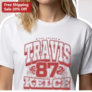 Travis Kelce The Archer 87 Tee Kansas City Chiefs NFL Fan Shirt available at our Los Angeles warehouse