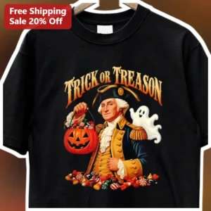 Trick or Treason Tee George Washington Halloween Shirt...