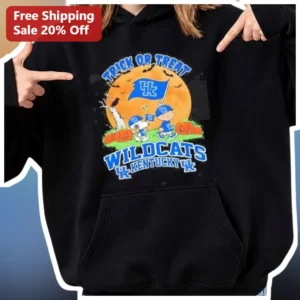 Trick or Treat Wildcats Kentucky Hoodie Snoopy Halloween...