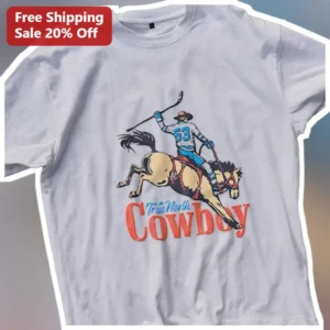 True North Cowboy Tee Vintage Hockey Rodeo Graphic T-Shirt for Men Women available at our Los Angeles warehouse