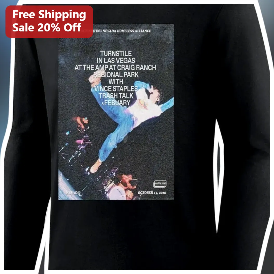 Turnstile Las Vegas Never Enough Tour Pt. 2 Long Sleeve Shirt available at our Los Angeles warehouse
