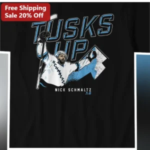 Tusks Up Tee Arizona Coyotes Nick Schmaltz Hockey Fan Shirt available at our Los Angeles warehouse