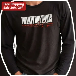 Twenty One Pilots Columbus Ohio Long Sleeve Tee Band Merch Gift available at our Los Angeles warehouse