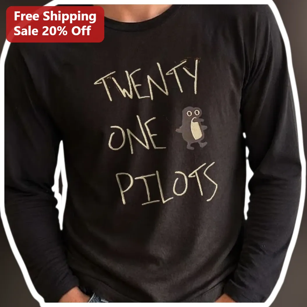 Twenty One Pilots Long Sleeve Tee Band Merch Gift for Music Fans available at our Los Angeles warehouse
