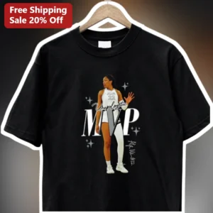 Unapologetic MVP Tee A'ja Wilson WNBA Las Vegas Aces Basketball Fan Gift available at our Los Angeles warehouse