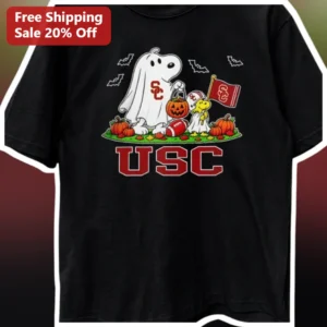 USC Trojans Snoopy Halloween Graphic Tee Fight On!...