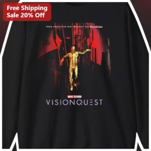 Vision Quest Long Sleeve Tee Marvel WandaVision The Shining Parody Shirt available at our Los Angeles warehouse