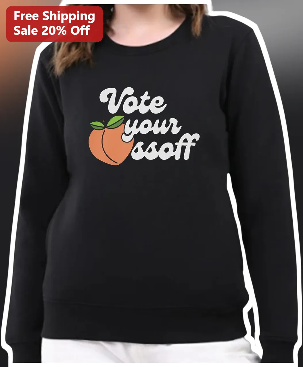 Vote Your Ossoff Sweatshirt Georgia Senate Campaign Crewneck Gift for Democrats available at our Los Angeles warehouse