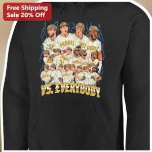 VS. EVERYBODY San Diego Padres Players Baseball Hoodie available at our Los Angeles warehouse
