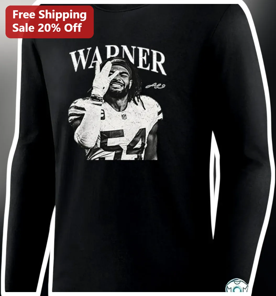 WARNER Long Sleeve Shirt Fred Warner NFL Football Fan Merch available at our Los Angeles warehouse