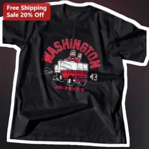 Washington Zamboni Donald Trump Caricature Tee Political Satire Hockey Fan Gift available at our Los Angeles warehouse